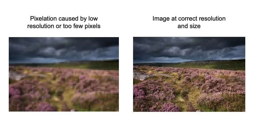 Print Quality Comparison: Visual examples of common mistakes vs correct print-ready photos